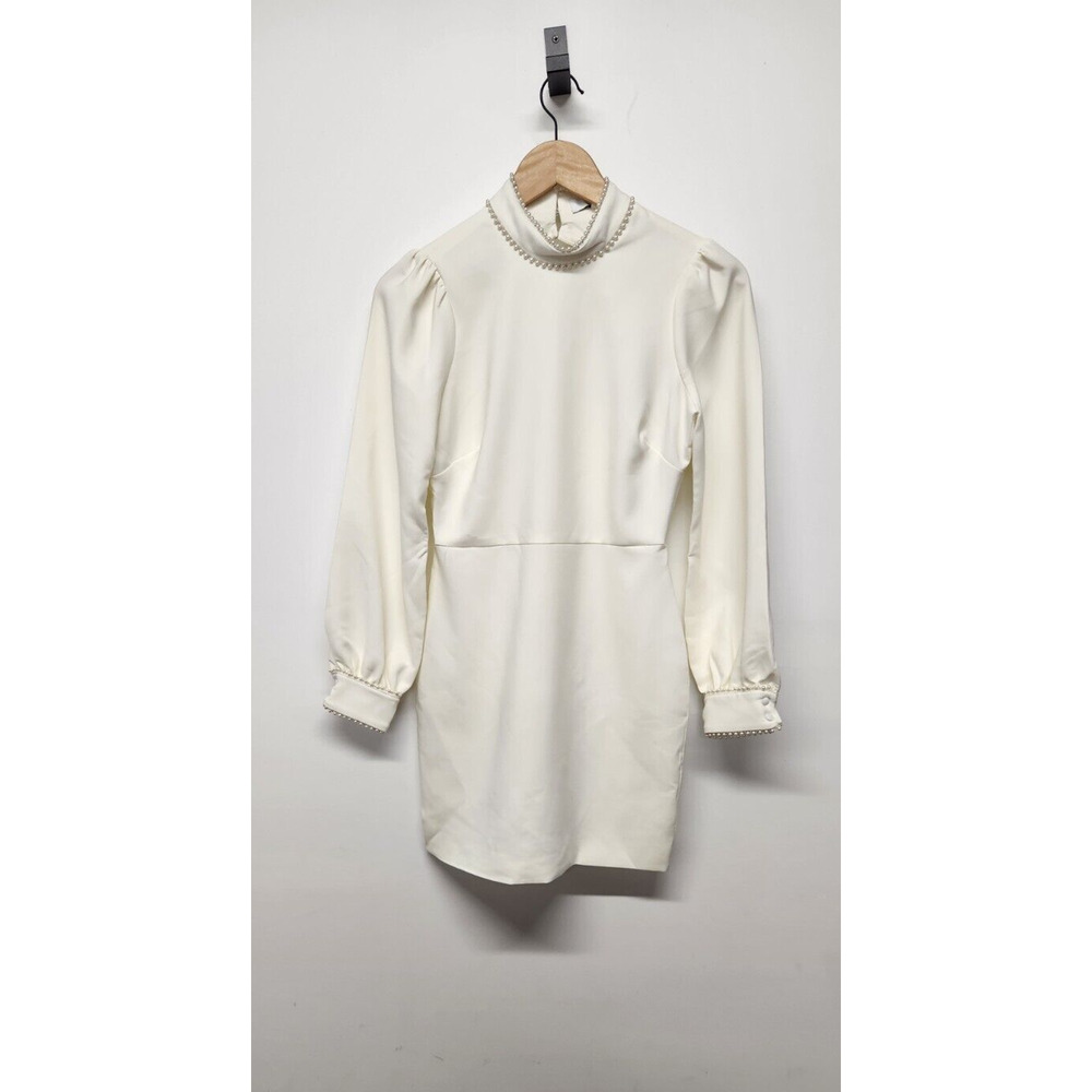 NWT LIKELY Women's Lovey Long Sleeve Short Dress, Size 2, In Cream White. Formal
